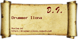Drummer Ilona névjegykártya